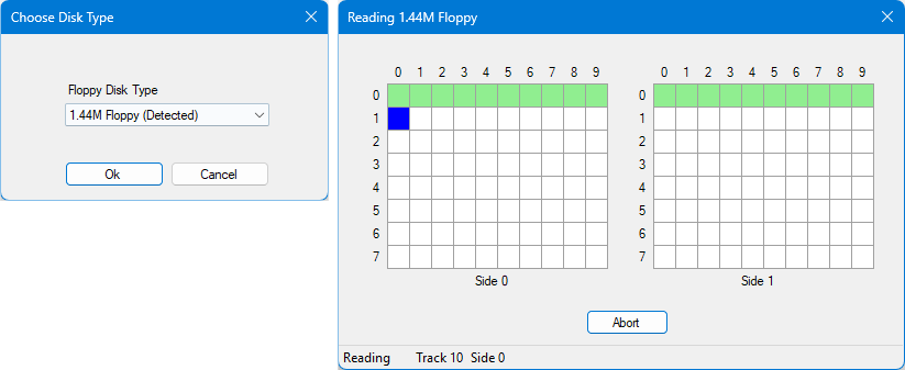 Read Floppy Disk Dialog