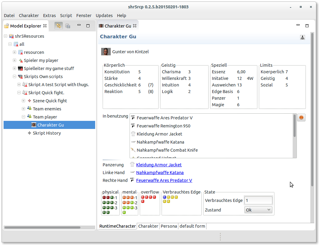 runtime character editor