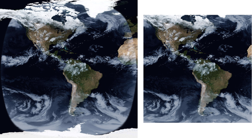 Image with and without autocropping